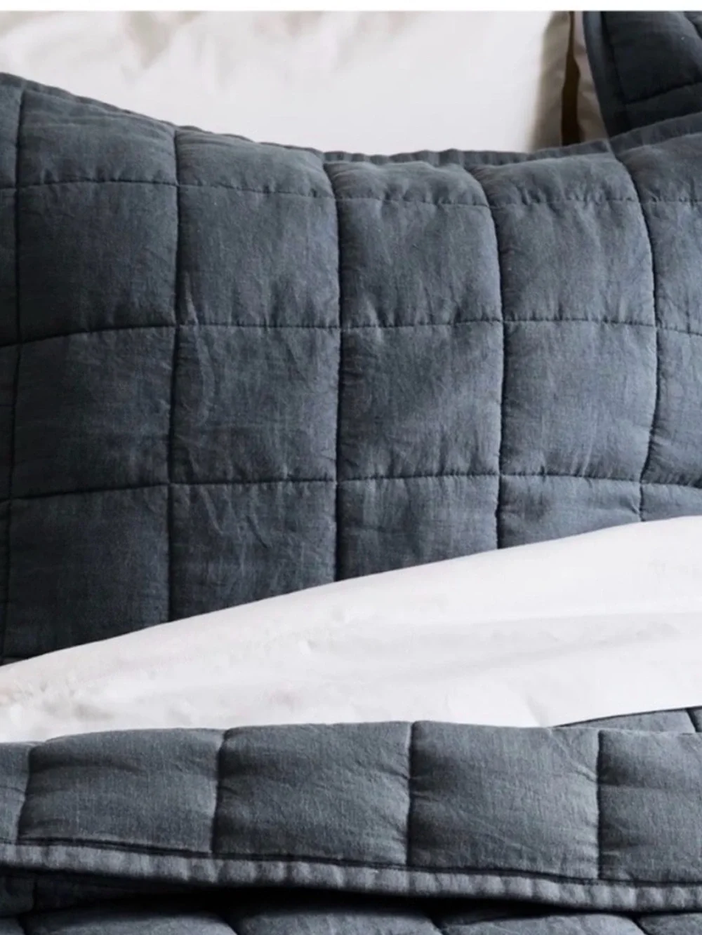 Nightfall European Linen Box King Sham Set Quince